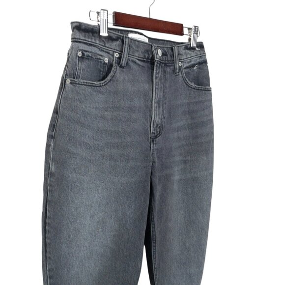 Abercrombie & Fitch Black 90's Straight Ultra High Waist Denim SZ 26 - Picture 2 of 10